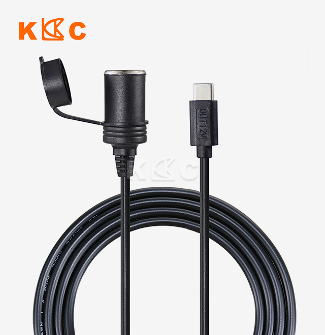 USB-C PD to 12V Cigarette Lighter Socket Cable